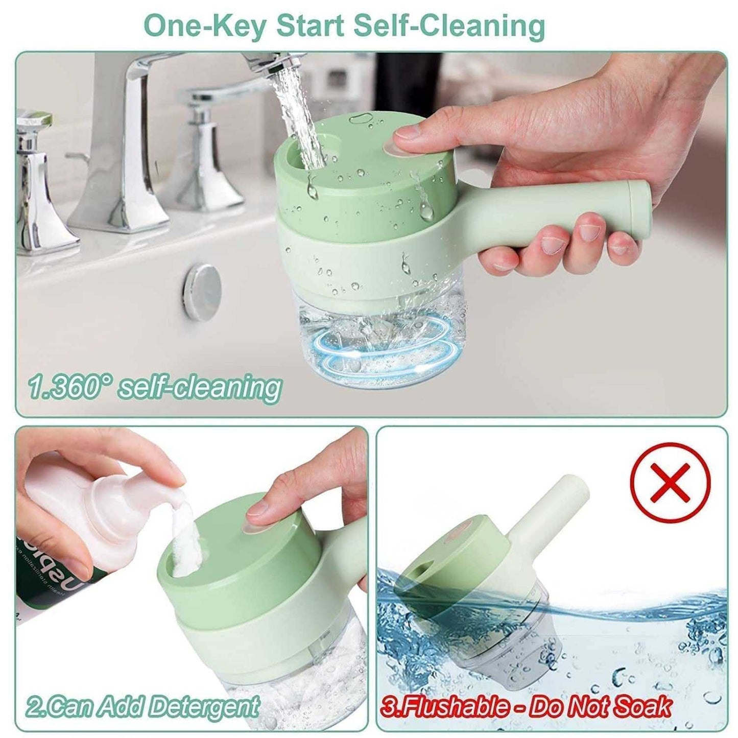 0142 4 in 1 Electric Handheld Cooking Hammer Vegetable Cutter Set Electric Food Chopper Multifunction Vegetable Fruit Slicer dd