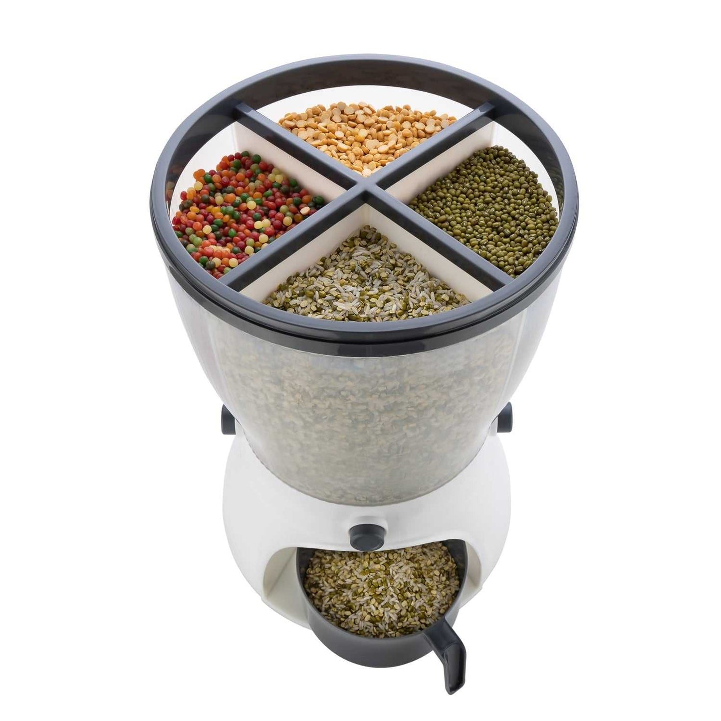 0127 4in1 Rice Dispenser, Grain Storage Container Household Cereal Dispenser dd