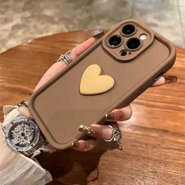 3D Love Heart Cute INS Silicone Phone Case For iPhone 15 14 13 12 11 Pro Max Shockproof Candy Cover For iPhone 15 Pro Max Cases