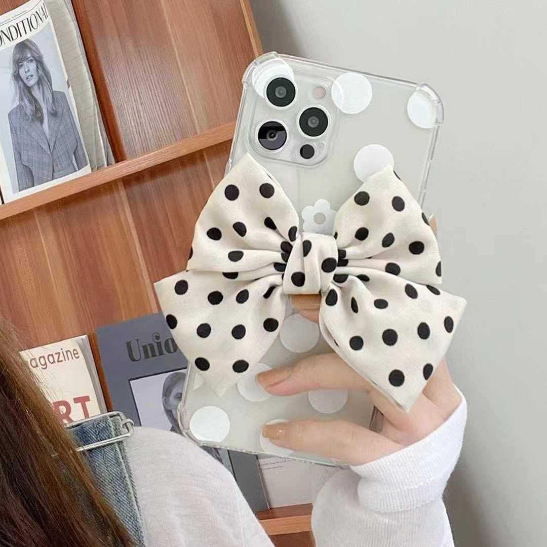 Polka dots Bow Knot Phone Case For iPhone