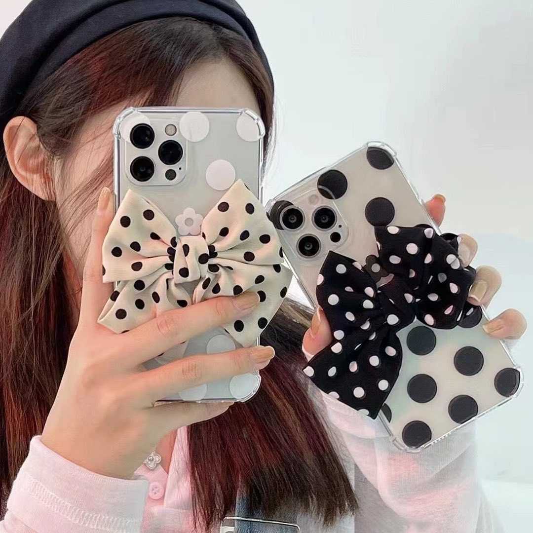 Polka dots Bow Knot Phone Case For iPhone