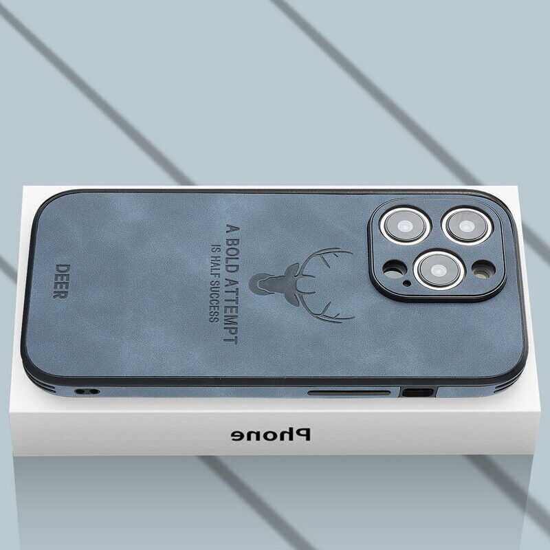 Magsafe Case For iPhone 14 Pro Max 13 12 11 Deer Hybrid Leather Phone TPU Cover