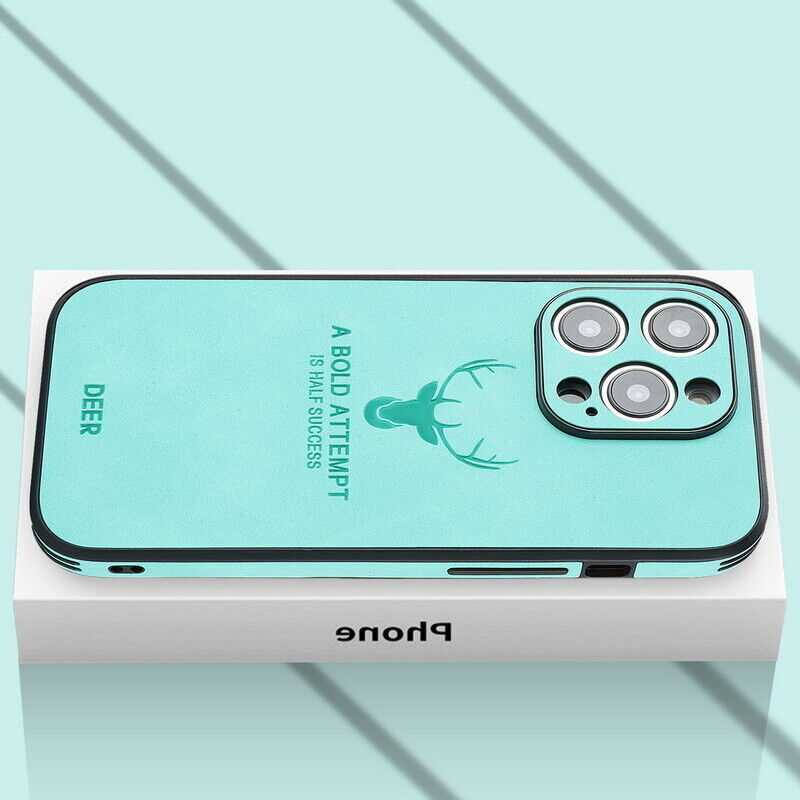 Magsafe Case For iPhone 14 Pro Max 13 12 11 Deer Hybrid Leather Phone TPU Cover