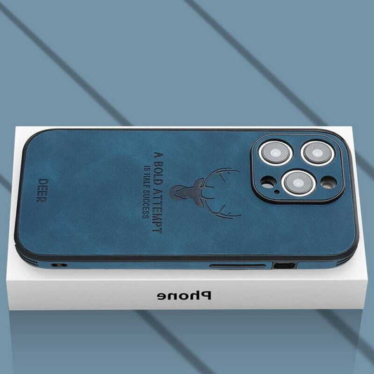 Magsafe Case For iPhone 14 Pro Max 13 12 11 Deer Hybrid Leather Phone TPU Cover